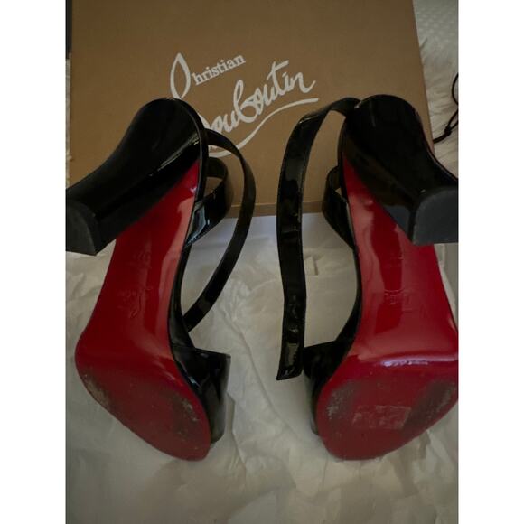 Christian Louboutin Havana forties 100 Patent Heels Black size 37.5 - Picture 5 of 12
